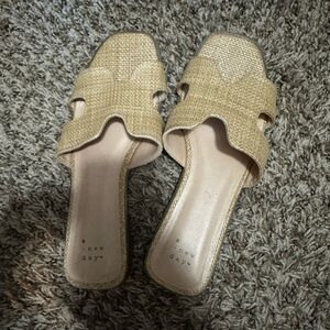 A New Day Women's Woven Beige Sandals